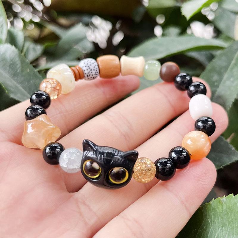 108 Buddha Beads Bracelet in Black Walnut, Red Sandalwood, Black Rosewood and Black Orchid Wood, Chinese Knot Style.