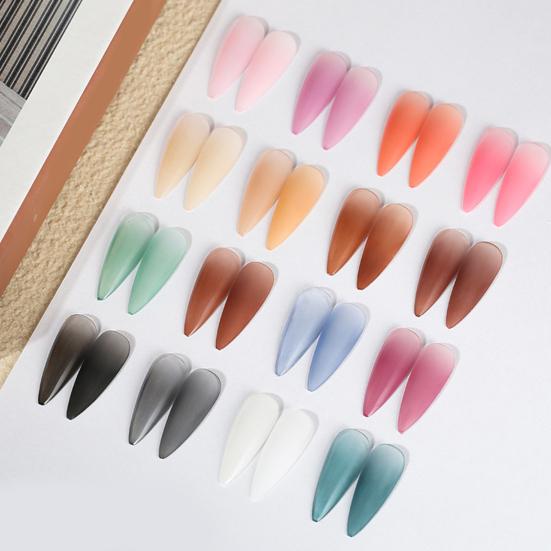 1 Box Nail Powder Fine DIY Non-fading Delicate 16 Colors Gradient Shining Glitter Salon Supply