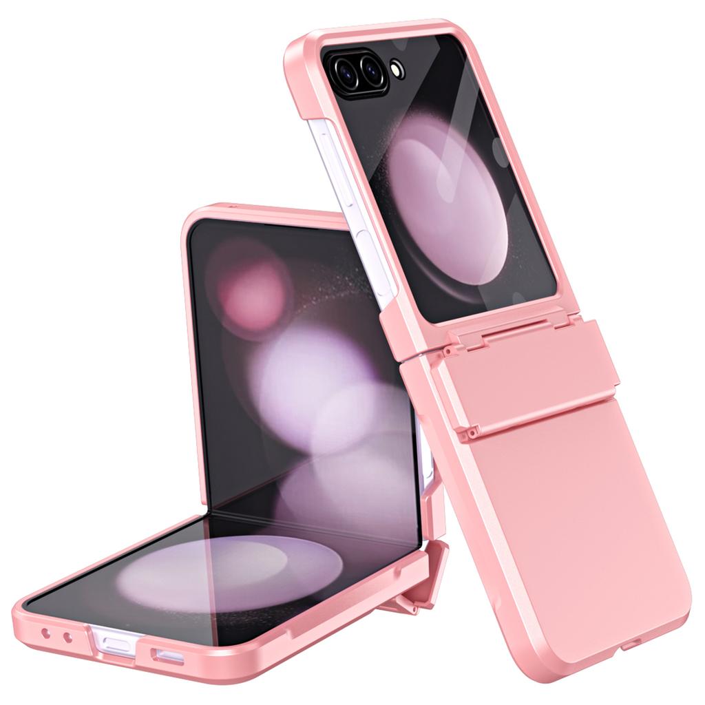 For Samsung Galaxy Z Flip6 5G/Z Flip5 5G Case Hard PC Non-Slip Phone Cover with Tempered Glass Film