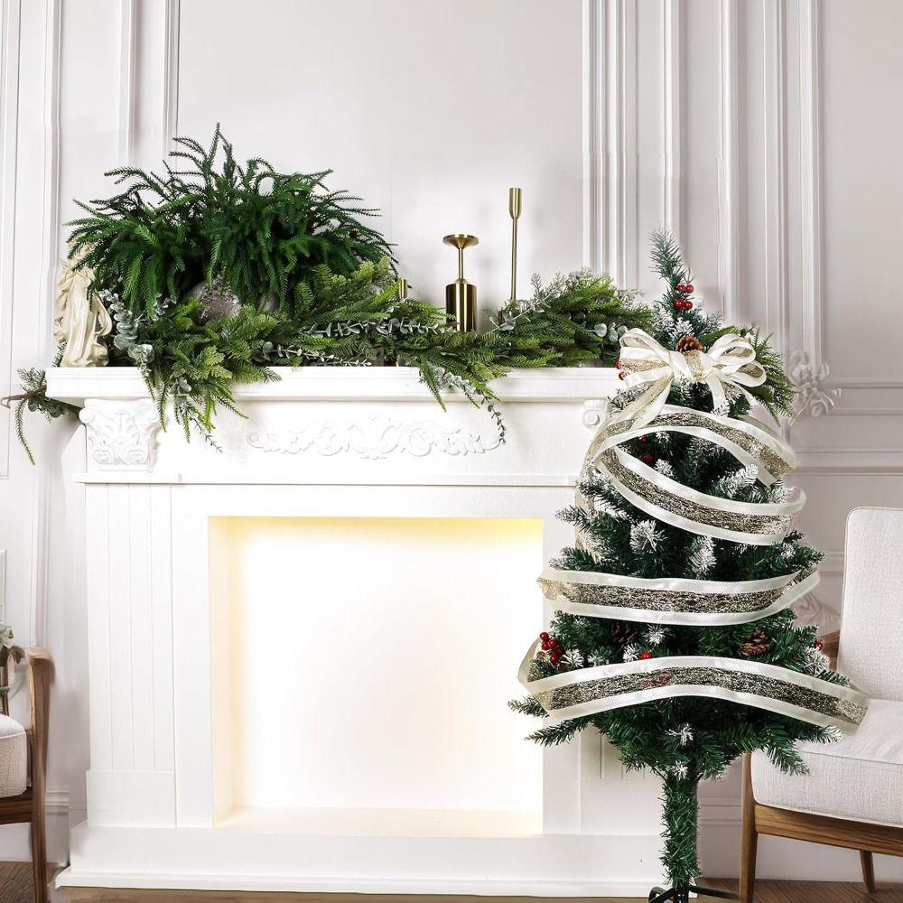 DIY Craft Floral Arrangement Ribbon Bow Making Christmas Wrapping Ribbon  Crafts Decorations