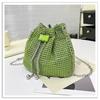 Bolso de Mano Nuevo Moderno y Elegante para Mujeres, Bolso de Hombro Diamantado Texturizado, Bolso de Cadena a la Moda, Bolso Diagonal Tipo Cubo de Agua