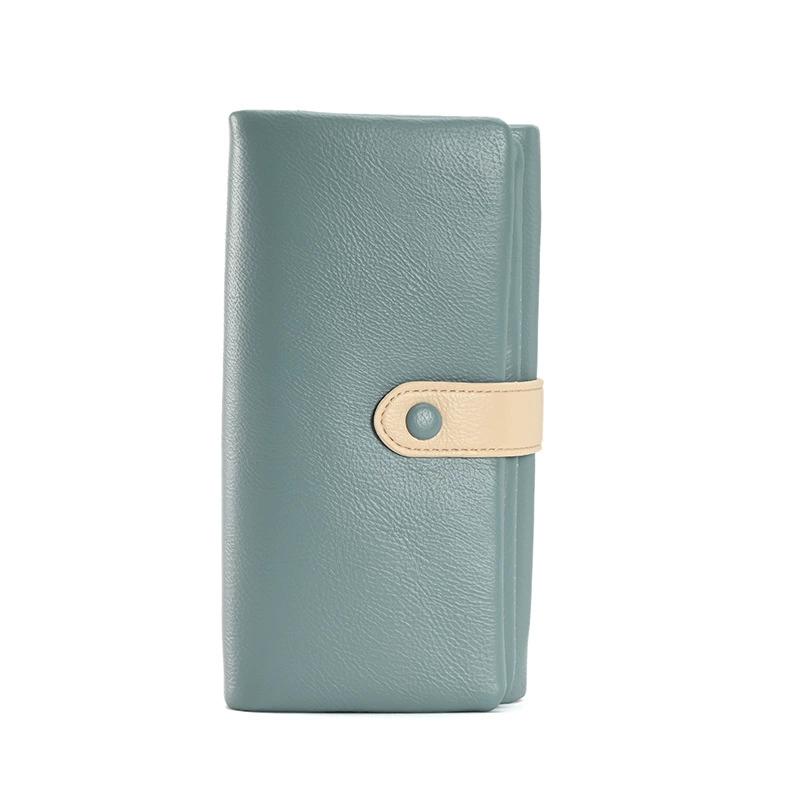 Soft Leather Women Wallet Clutch High Quality Triple Fold Money Large Capacity Female Purse Card Holder