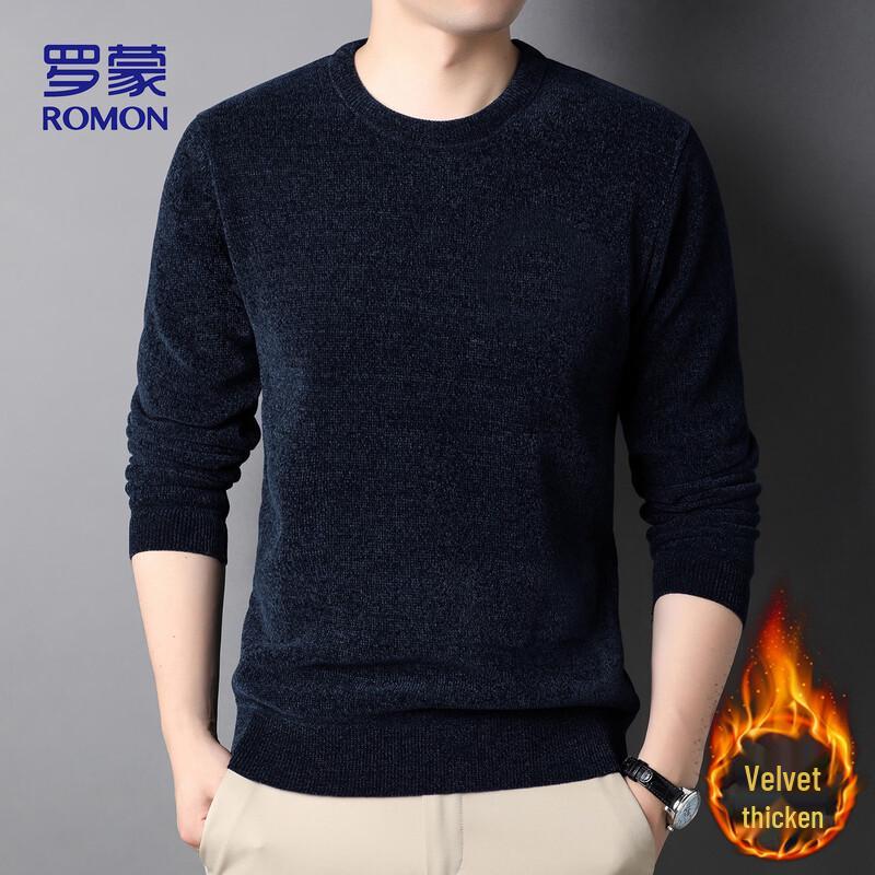 

ROMON Men s Fleece-Lined Crew Neck Sweater XL