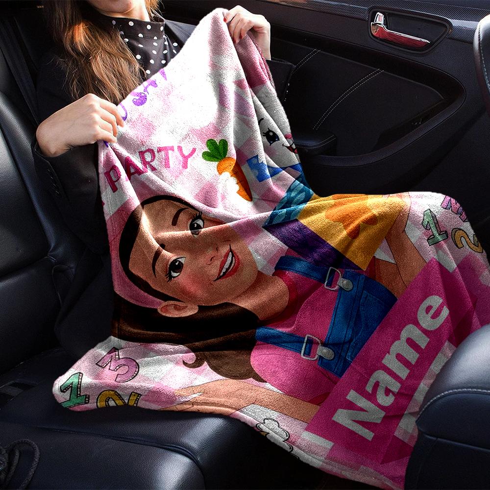 Nome Personalizzato Sig.ra. Coperta Stampata Tema Rachel - Perfetta per Divano, Letto, Viaggio e Uso Esterno | Lavabile in Lavatrice, Accogliente e Durevole.