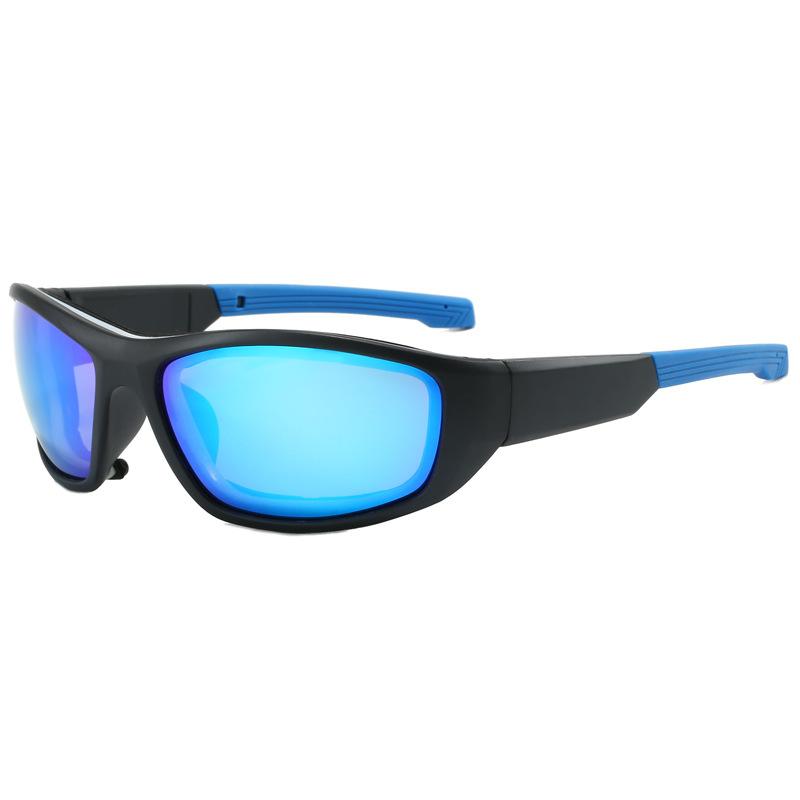 New European and American style sunglasses for men, featuring a sponge lining, suitable for sports and cycling; fashionable and trendy sunglasses for