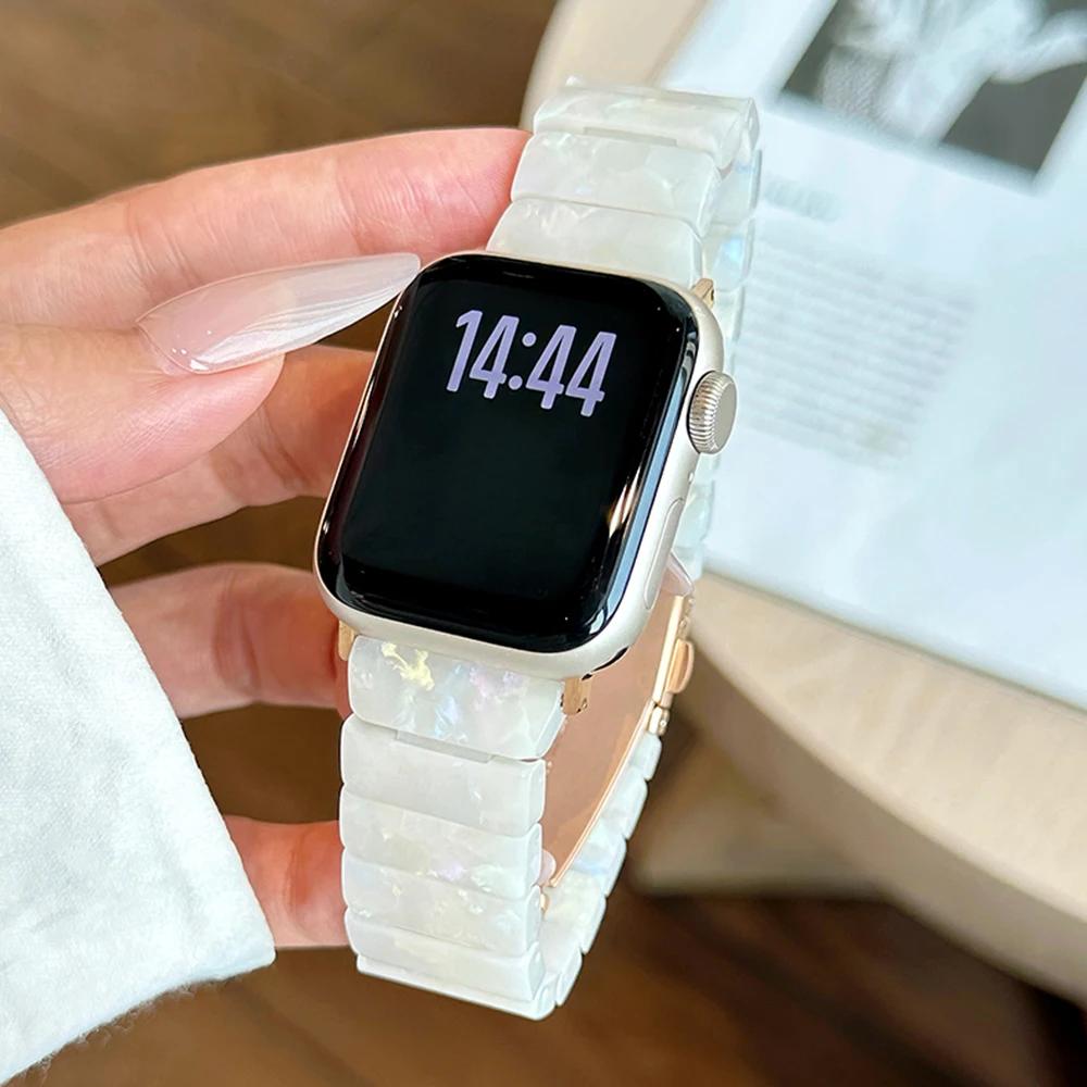 

Жіночий полімерний ремінець для Apple Watch Ultra 3 2 49 мм 11 10 42 мм 46 мм 44 мм 45 40 41 мм 38 мм Браслет-петля для Iwatch 9 8 7 SE 6 5 Ремінець 49mm 46mm 45mm 44mm
