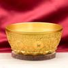 Chinese Brass Ingot Pot with Five Emperor Coins Ornament for Office & Living Room