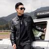 Motorcycle Clothing Pockets Faux Leather Jackets Zipper Black Collar Plus Size Men Fashion Slim Motorcycle PU Leather Jacket