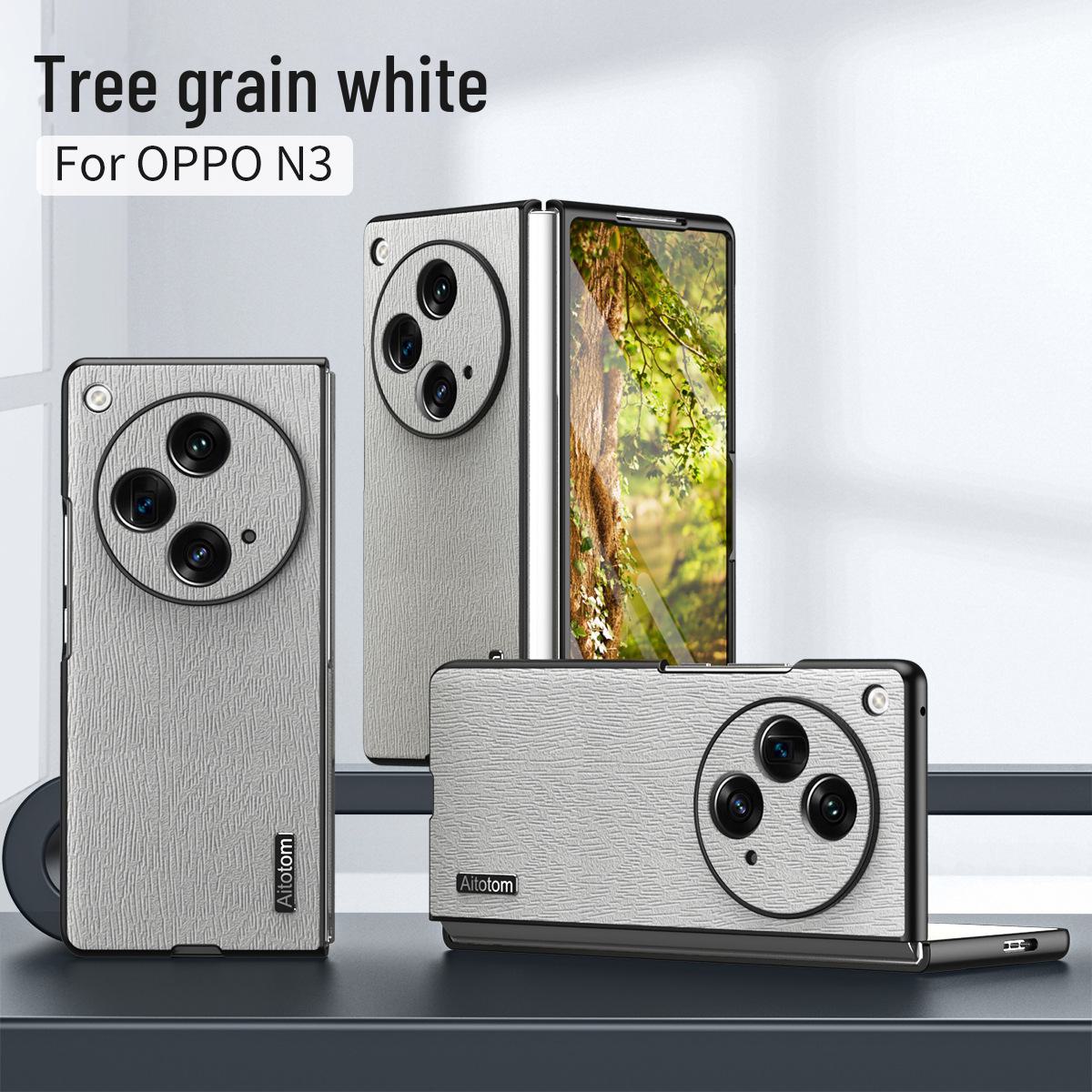 

Складной защитный чехол для экрана Oppo Find N3/N2 - противоударный дизайн Bark Grain Find N3