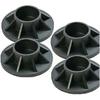 #25021 4 Pcs Small Rectangular Frame Pool 18-24 Foot Metal Frame Pool Leg Cap Replacement Parts NEW for Intex, Black, Huili-250214