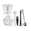 Capsula Caffè Ricaricabile Nespresso Pod Filtro Caffè Espresso in Acciaio Inossidabile con Pressino Capsula Riutilizzabile Articoli per Caffè