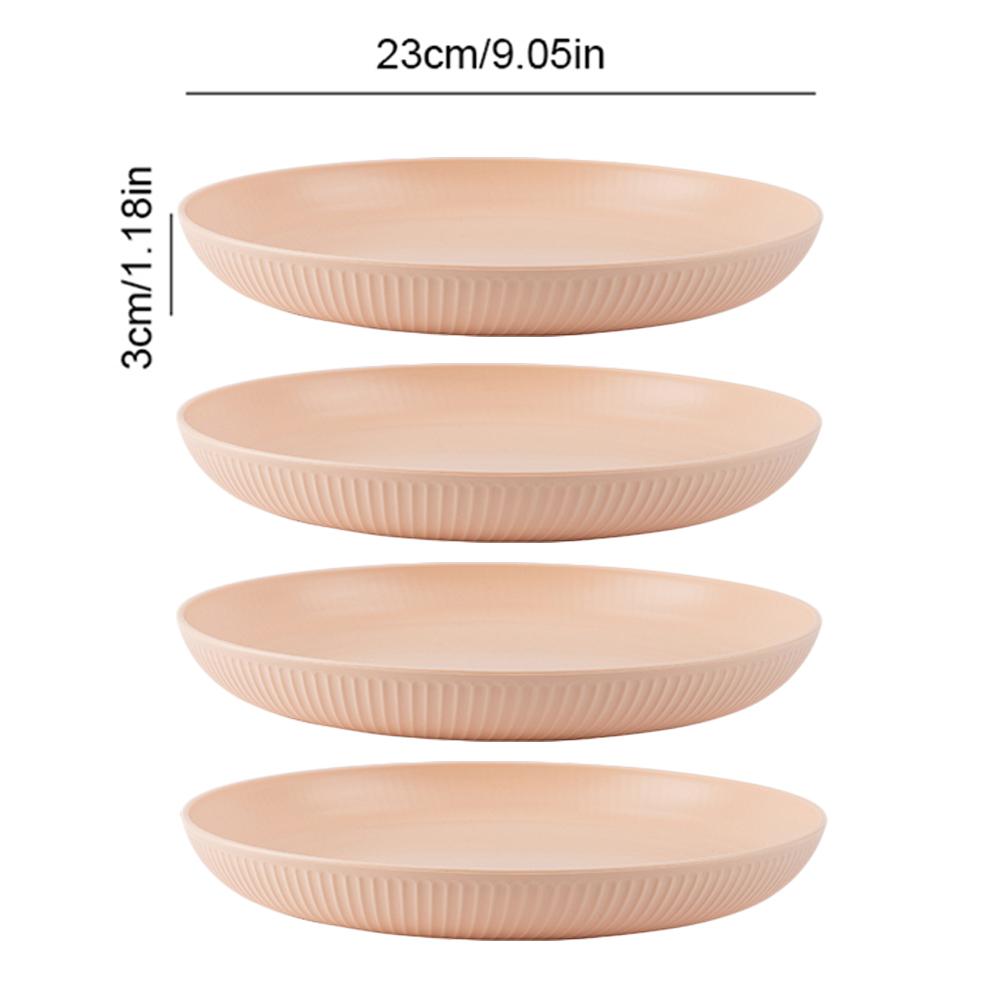 4/16Pcs Wheat Straw Tableware Set Eco Friendly Unbreakable Dinnerware Kitchen Cutlery Kids Dishes Eating Cutlery Camping