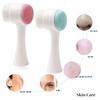 3D Manual Facial Cleansing Brush 2 in 1 Skin Care Face Brush SiliconeFacial Scrubber Dual Face Wash Brush Deep Pore Exfoliation