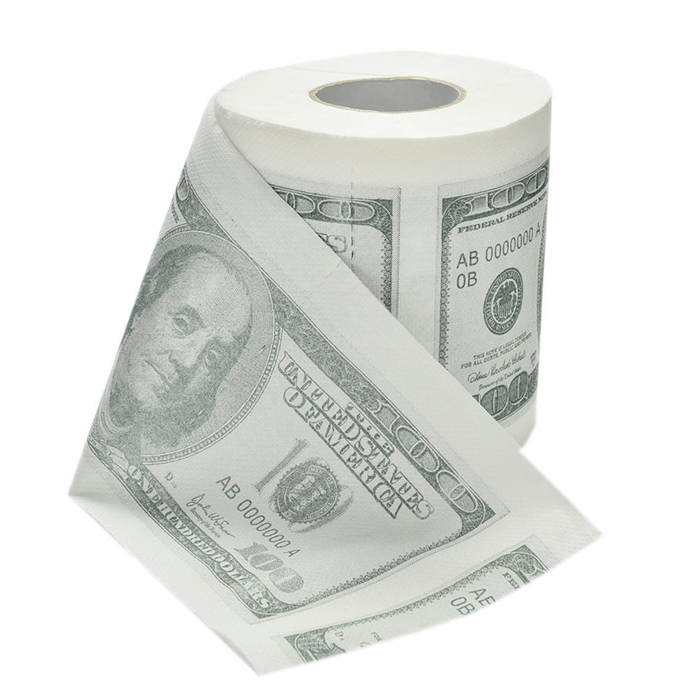 100,00 - Toilettenpapierrolle im Wert von 100 Dollar + 1 Million Dollar