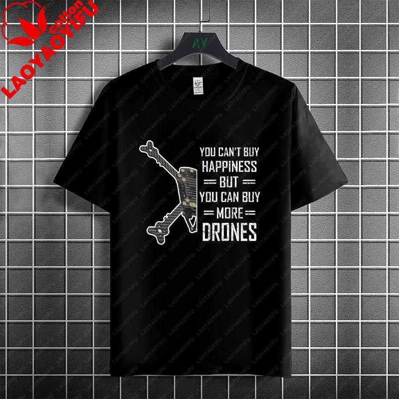 Funny Old Unisex Whos Also A Drone Pilot Graphic Tshirt 100 Cotton Short Sleeve Round Neck Casual Humor Style Fpv Theme Tshirt
