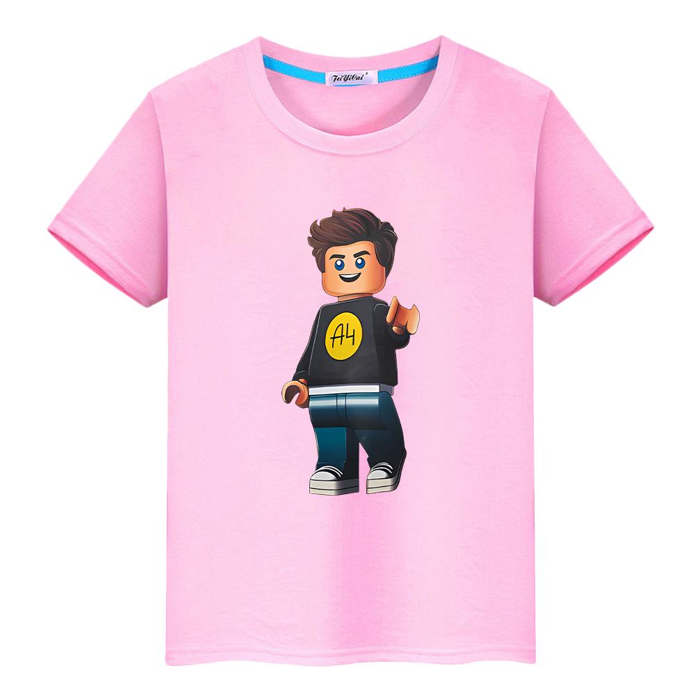Vlad A4 Print T-Shirt für Kinder Jungen 10 Jahre Tops 100% Baumwolle T-Shirts Merch A4 Lamm Anime Kurz Pride T-Shirt Y2K One Piece Mädchen Kleidung