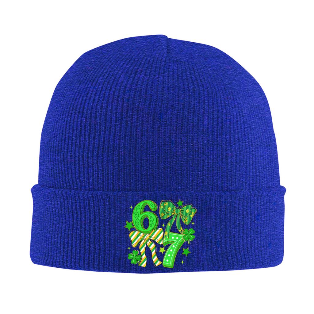 67 Six Seven Coquette Bow St Bonnet Hats Beanie Hats Autumn Winter Design Knit Hat Funny Unisex Adult Hippie Warm Soft Cap