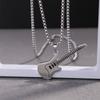 European and American Trendy Men's Street Mini Rock and Roll Guitar Pendant Fashion Necklace Jewelry for Women