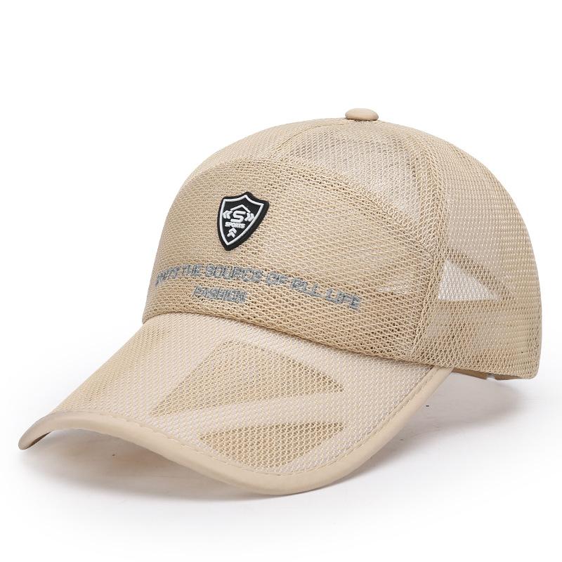 Mesh Cap Men's Spring and Autumn Casual Hat Summer Sunscreen Baseball Cap Autumn Outdoor Fishing Breathable Thin Mesh Cap