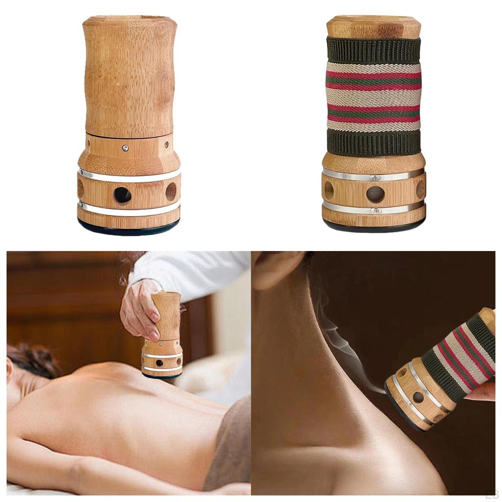 Strips Burner Holder Acupoint Massage Tool,Wooden Tool,Convenient Box Portable Moxibustion