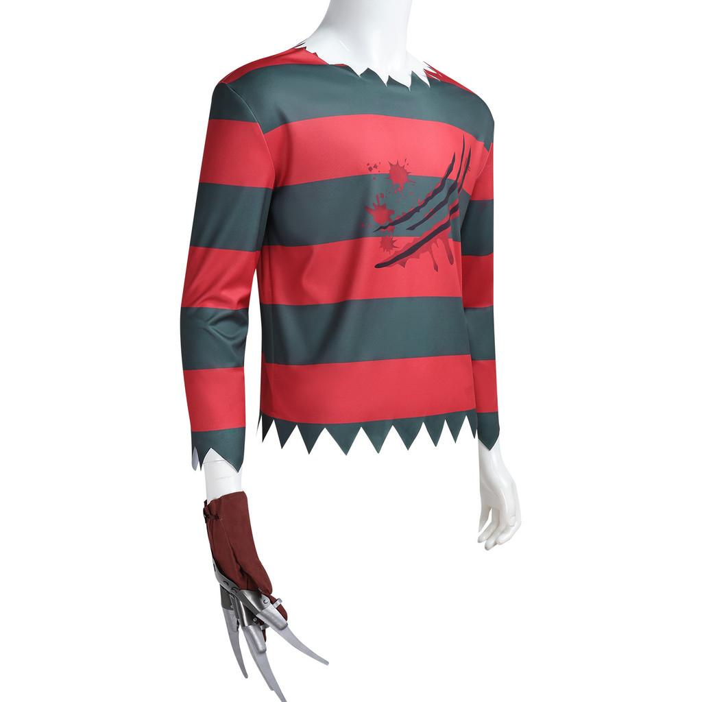 A Nightmare On Elm Street Freddy Krueger Cosplay Costume For Halloween Dress Up