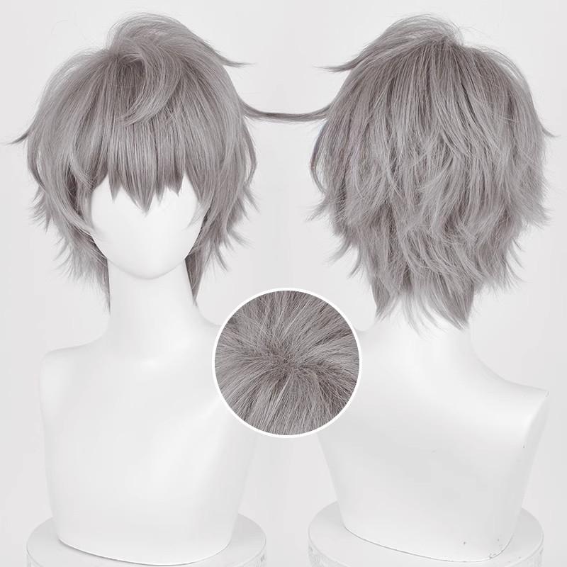 Till Cosplay Anime Alien Stage Cosplay Prop  Wig Silver Grey Hair Men Conmic-con Christmas Holloween