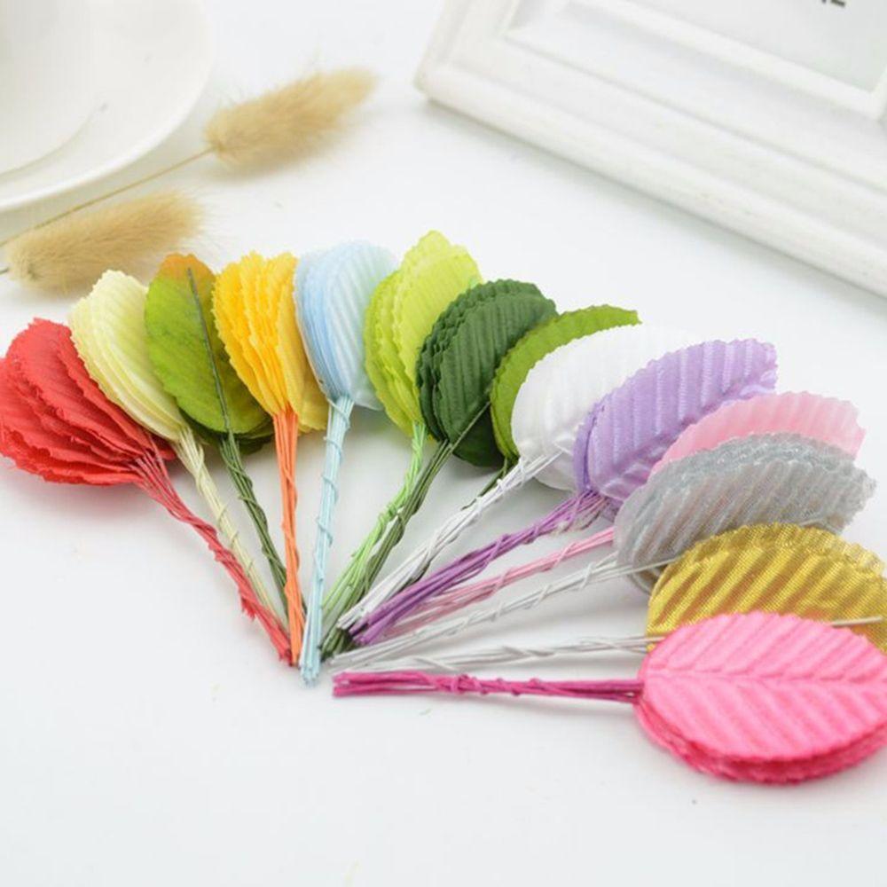 

Зеленый искусственный подарок DIY украшение дома ремесло нейлоновые листья Скрапбукинг листовидный искусственный цветок