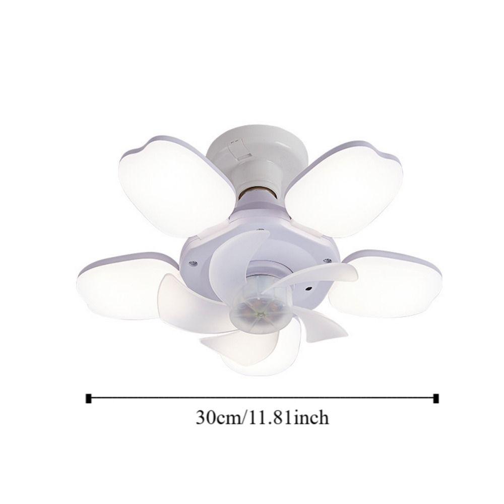 Remote Control Hanging Fan with LED Light 2 In 1 Electric Cordless Fan Ceiling Lamp  Office