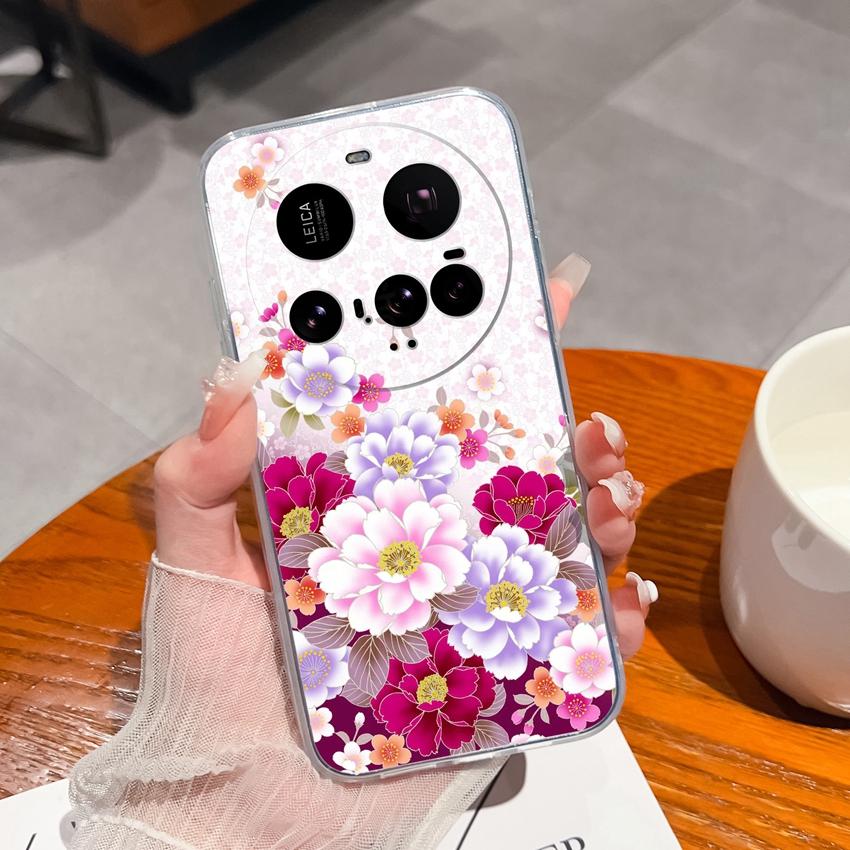 Husă Transparentă Pentru Telefon Pentru Xiaomi 15 Ultra 15T Mi 12 10 11 Modele Trandafir Romantic Silicon Moale Calitate Înaltă Anti Cădere Carcasă Protectoare Pentru Carcasă Xiaomi