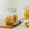 2 Pack Airtight Glass Storage Jars Lock Lid Canisters Coffee Beans Cereal Pasta Spices Dry Foods Kitchen Organization