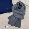 Wool Knitted Scarf Korean Version Versatile Solid Color Simple Woolen Warm Couple Thickened Scarf
