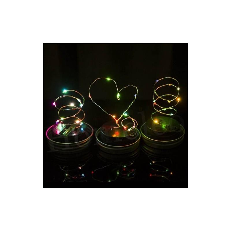 Premium Quality Led Fairy Light Solar Mason Jar Lid Light Color Changing For Yard And Room Decor