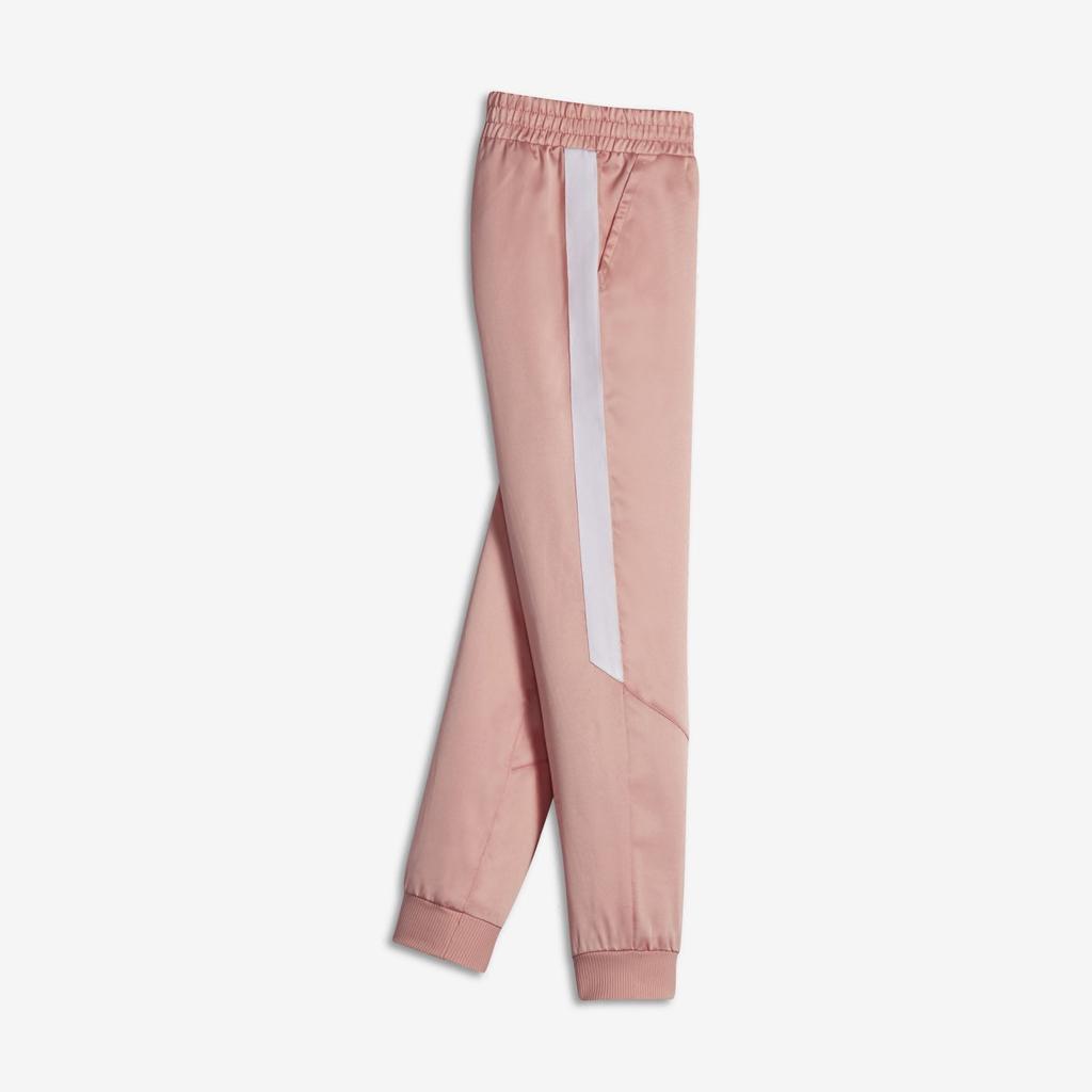 Nike Logo Print Ribbed Cuff Casual Knit Sports Pants Kids Bottoms Coral-Red HA4175-660