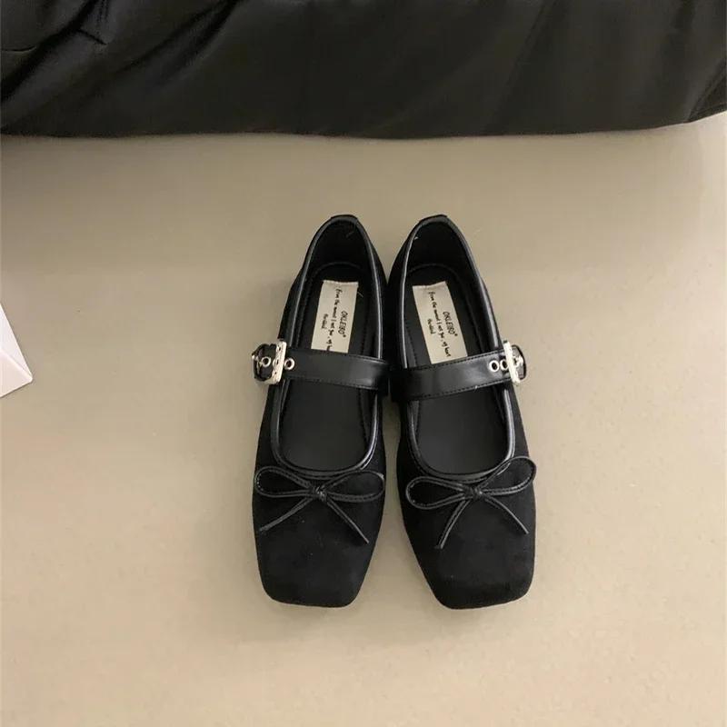 Fashion Leopard Print Women Mary Jane Shoes Fashion Shallow Butterfly-knot Flats Retro Style Ladies Comfort Soft Sole Ballerina Shoes
