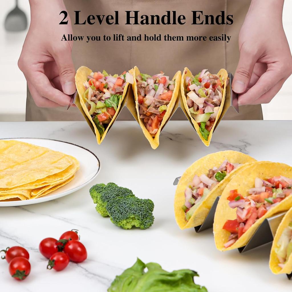 Taco Holders Premium Stainless Steel Taco Stand Rack Corn Roll Rack Pancake Rack Ktichen Tool