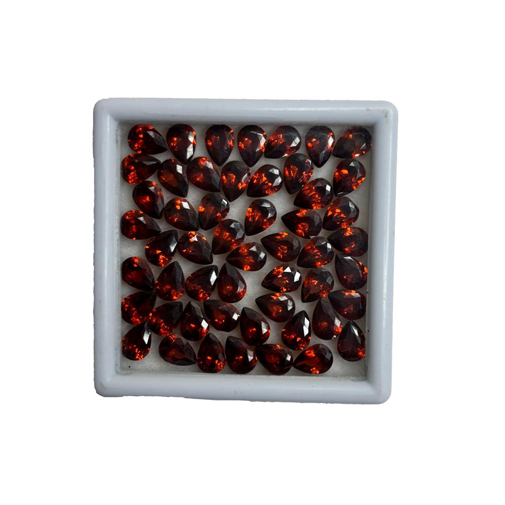 Natural Orange Sapphire Loose Gemstone 7x5 mm 12 ct Lot Fire Pear Cut September Birthday Birthstone