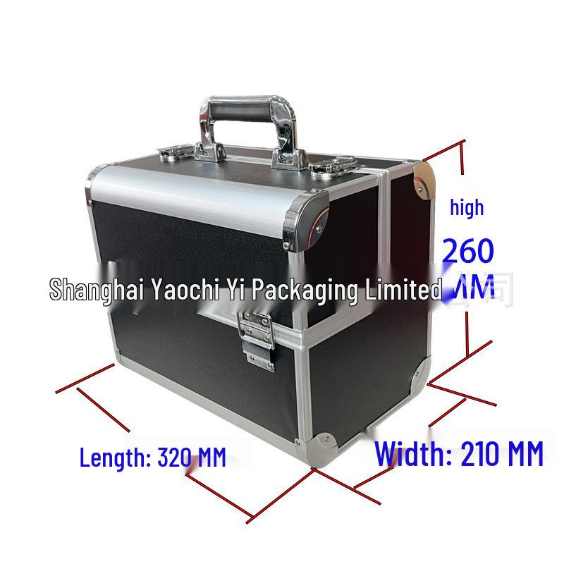 

Professional Large Capacity Makeup Artist Case - Eyelash, Beauty, Hairdressing Aluminum Handbag 12 Inch Handbag