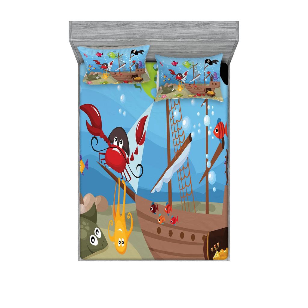 Periodic Table Pattern Sheet Three-Piece Digital Printing Bedding Sheet Three-Piece Sheet Children Adults