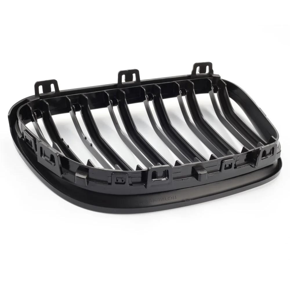 2 Stücke Auto Stil Glanz Schwarz Vorne Niere Doppel Lamellen Grill Grille Für-BMW E92 E93 3-Serie 328I 335I Coupe LCI 2010-2013
