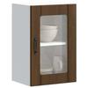 VidaXL Kitchen Wall Cabinet and Glass Door Lucca Brown Oak, Kitchen Wall Unit, Wall Cabinets with 853774