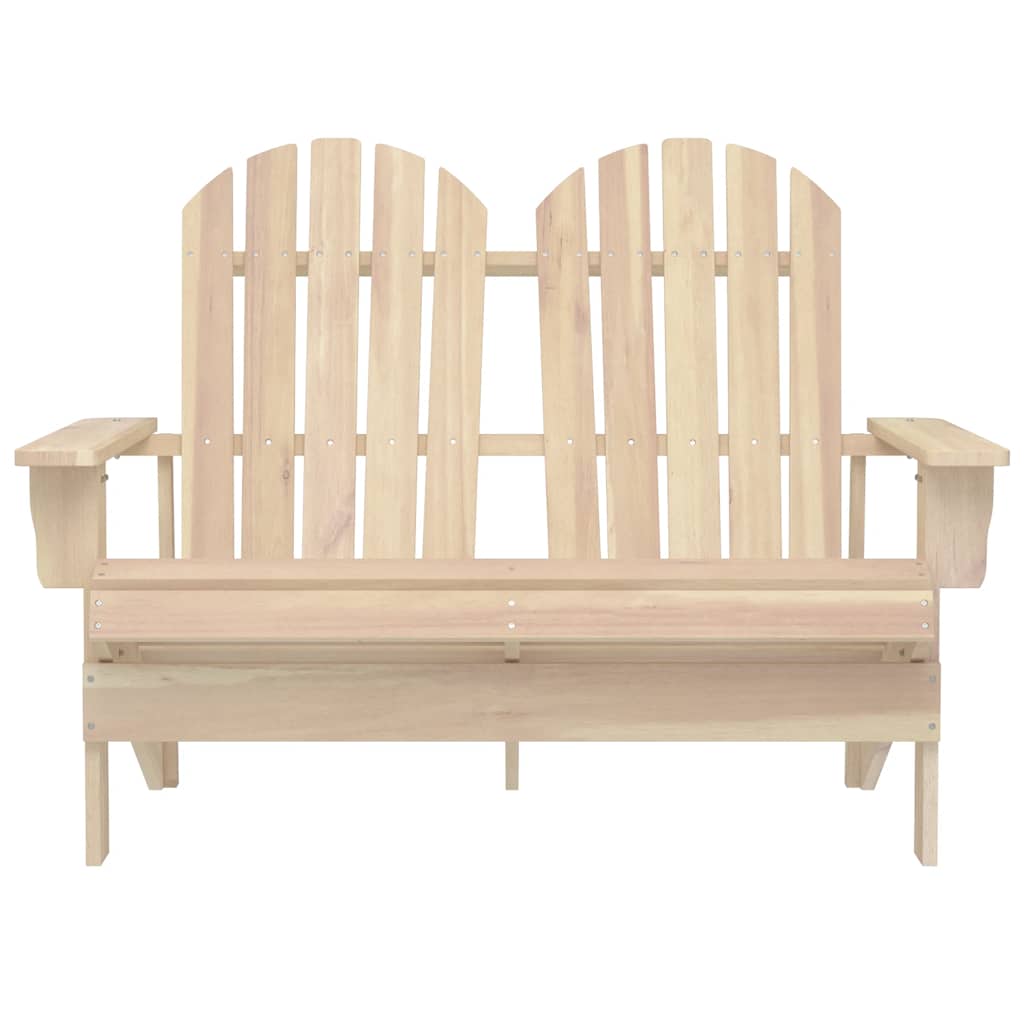 Vidaxl 2-Seater Adirondack Garden Chair, Solid Fir Wood