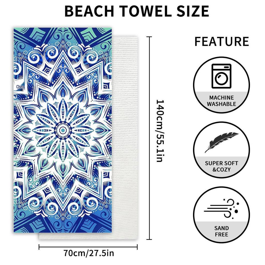 Multi-size Microfiber Beach & Surfing Towel - Absorbent & Stylish Prints