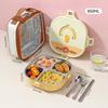 WORTHBUY Portable Bento Lunch Box With 4/5 Compartment Microwave Sealed 304 Stainless Steel Food Container Set For Kids Students