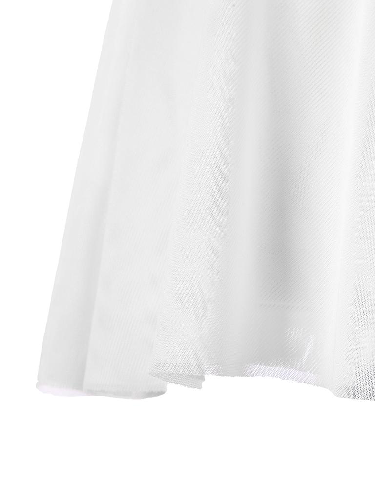 Women's Mesh Mini Skirt High Waist Swimming Dress Bathing Suit