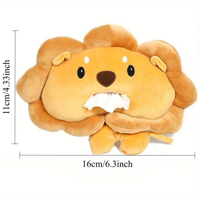

A wall-mounted plush toy tissue box for car interior decoration жёлтый