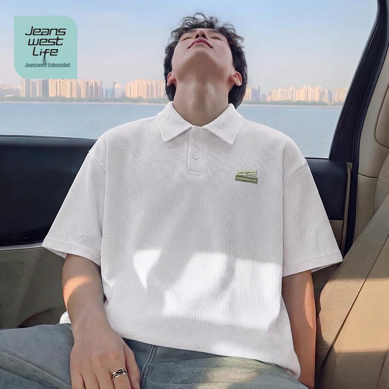 Jeanswest Life Men s Waffle Knit Polo T-Shirt L
