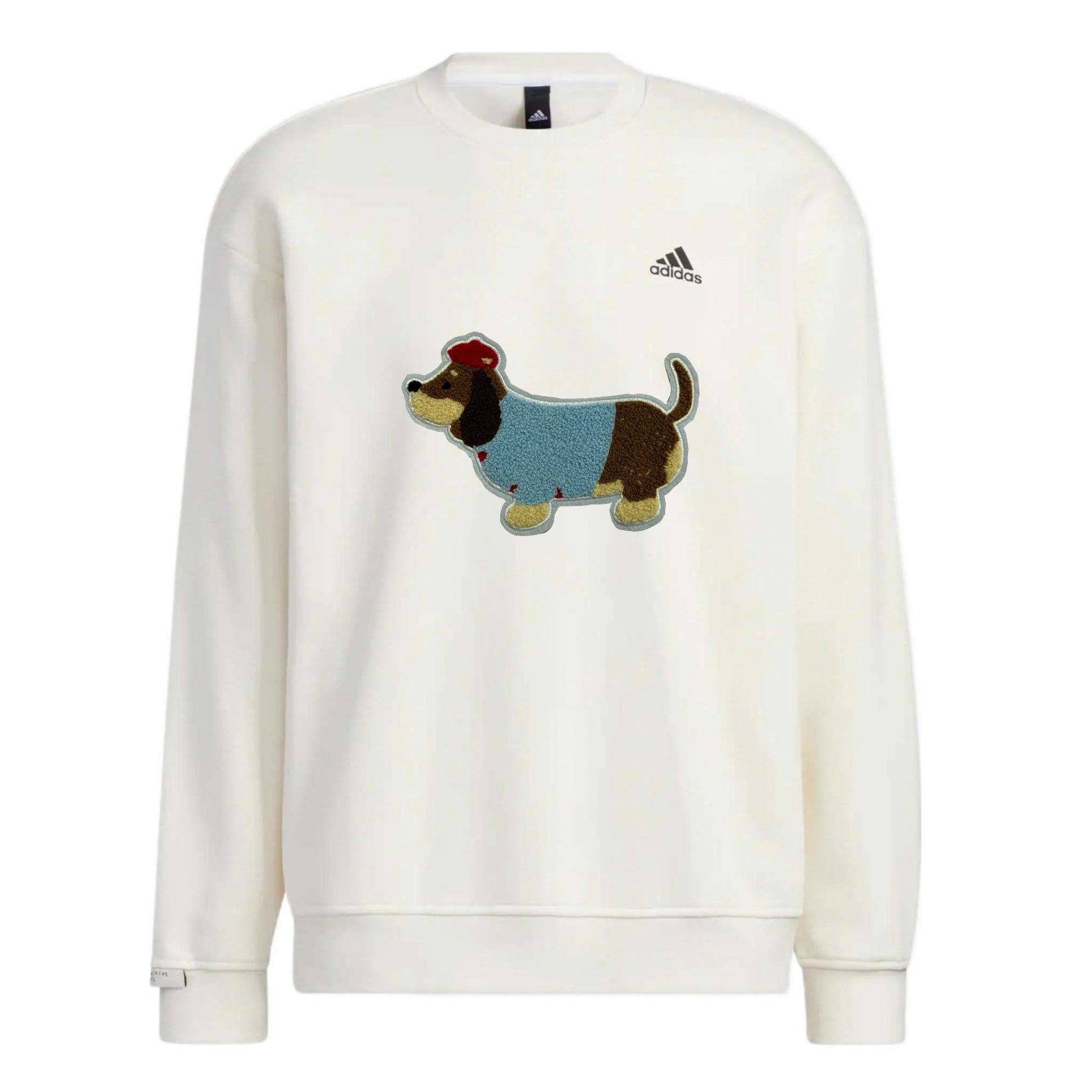 Adidas LABEL Свитшоты Унисекс Белый Круглый вырез Умеренный Обычный IB2713(Команда378-MJp x1) L