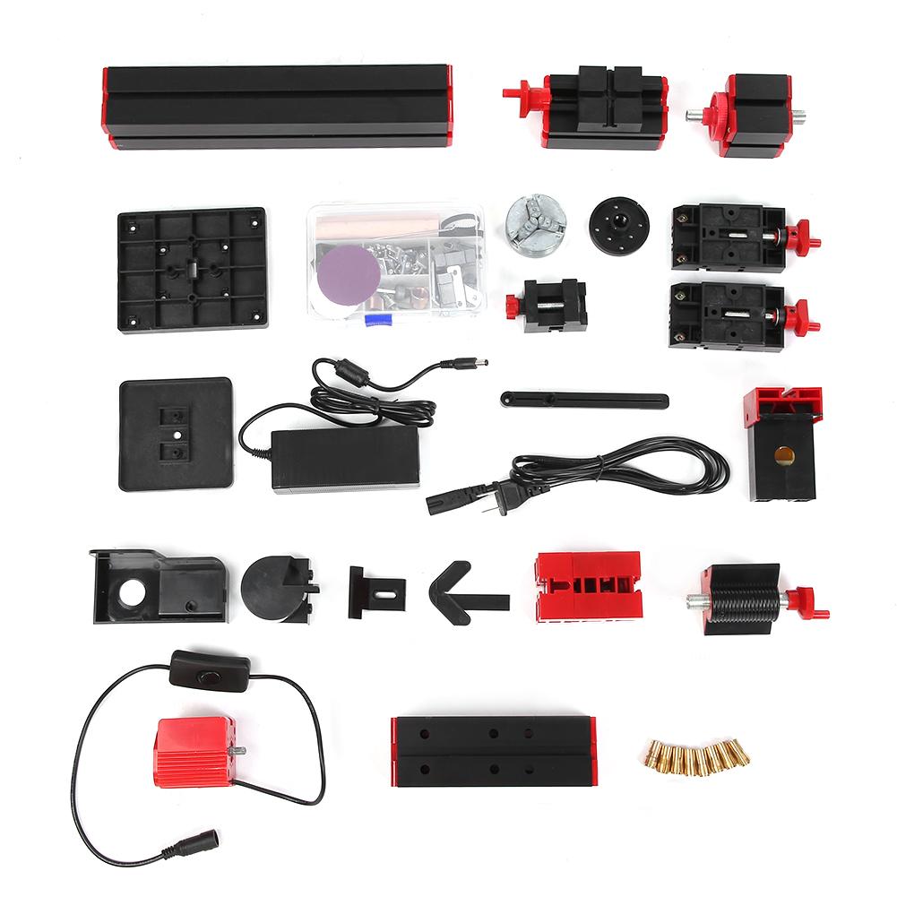 

Мини 6 в 1 Моторизованный лобзик Шлифовальный станок по дереву и металлу Токарный станок Деревообработка