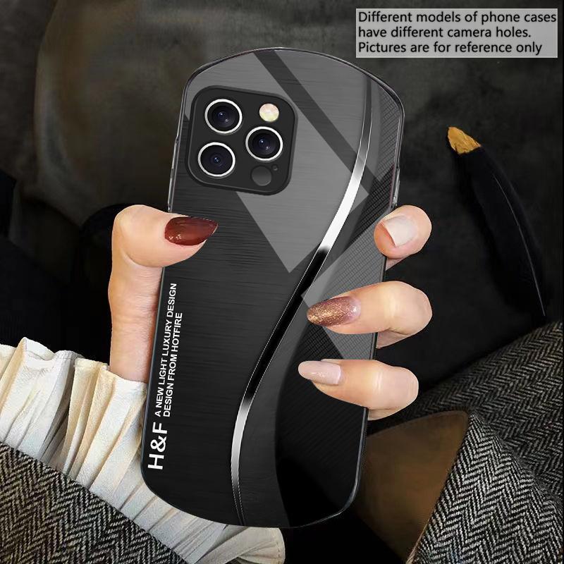 

Green gradient silk For iPhone 16 15 14 13 Plus 12 mini 11 Pro Max XR Xs X 7 8 6 6S 2022 Elliptical Tempered Glass Phone Case iPhone 13 mini
