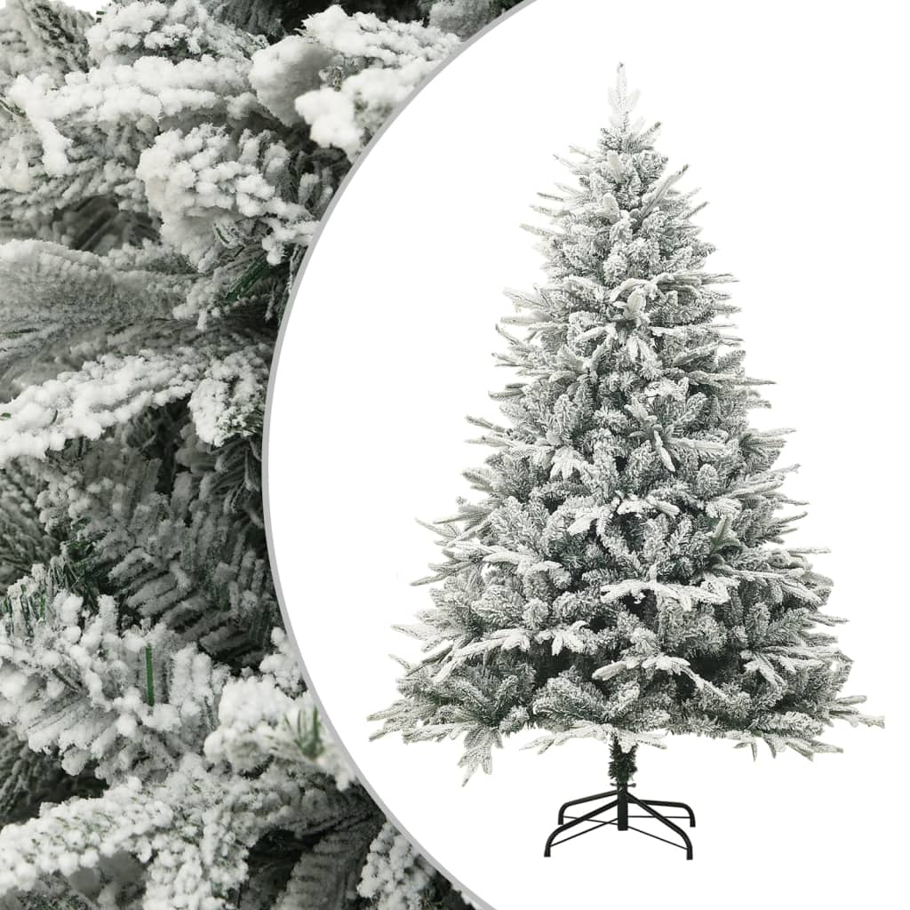 Vidaxl Sztuczna Choinka Pokryta Śniegiem, Zielona, 150 Cm, Pvc I Pe